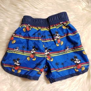 Mickey Mouse Baby Swim Trunks With Stripes